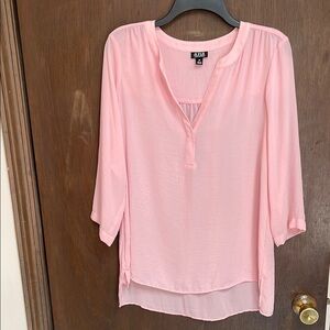A.N.A Women's Pink Blouse with coordinating tank